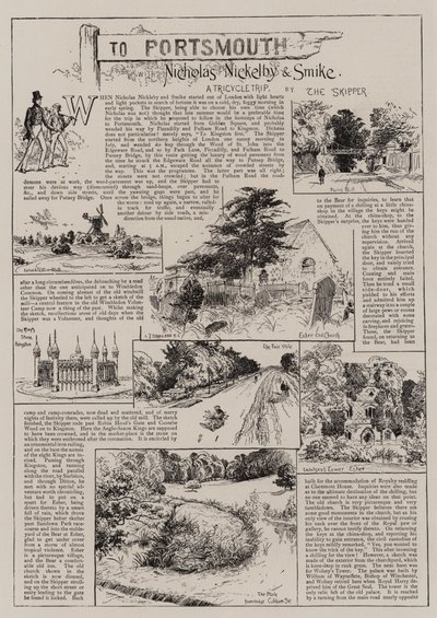 Nicholas NicklebyとSmikeと共にポーツマスへ 作： Charles J. Staniland
